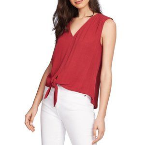 1. State Red Wanderlust Crinkled V-Neck Top